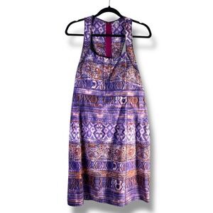 Title Nine Sz 14 Nimblene Arabella Quick Dry Shelf Bra Back Zip Purple Dress Gym